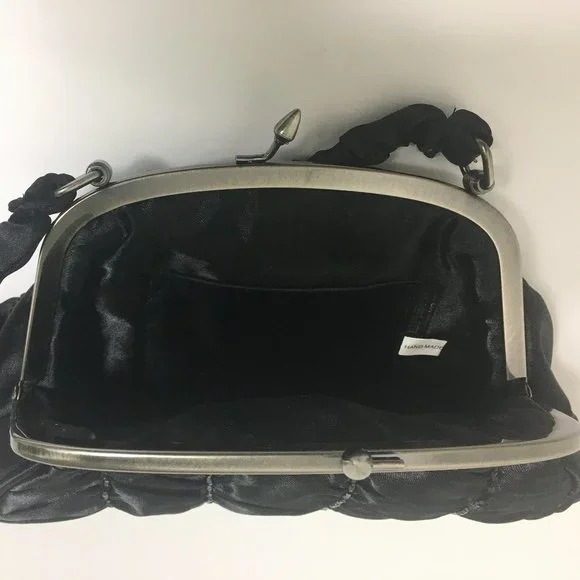 Ruched Satin Beaded Handbag NWOT - Picture 3 of 5